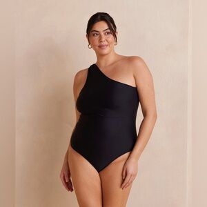 Summersalt Tall Black One-Shoulder Swim One Piece - Excellent Condition
